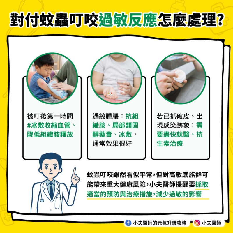 蚊蟲叮咬 處理方式 過敏