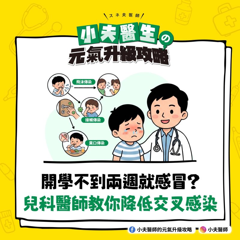 開學 感冒 交叉感染