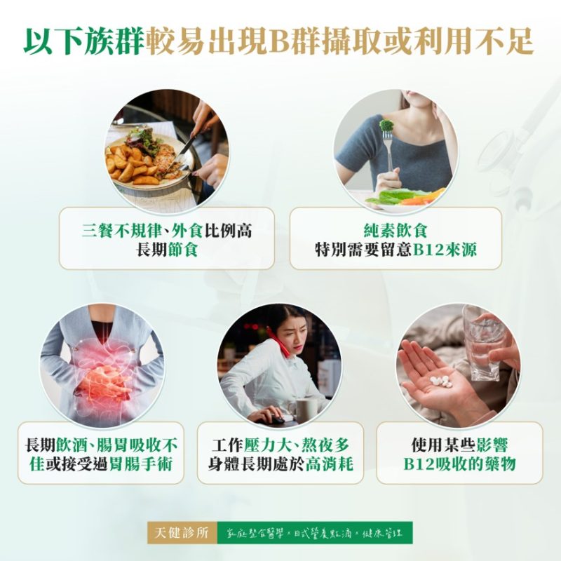 B群 攝取 族群